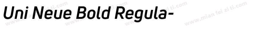 Uni Neue Bold Regula字体转换
